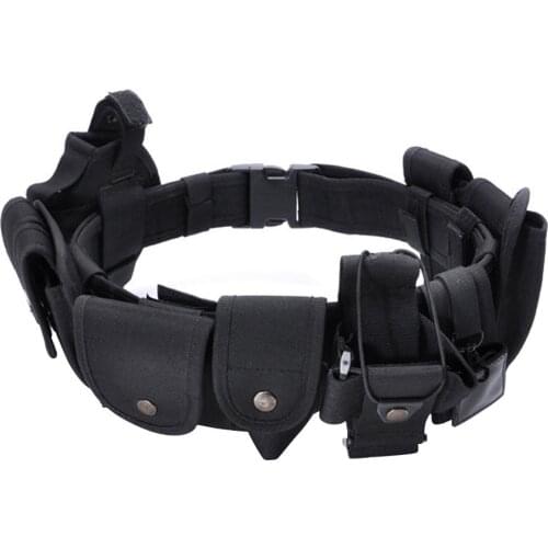 10pcs Multifunctional Security Belts Outdoor Tactical Military Training Polices Guard Utility Kit Duty Belt Belt with Pouch Set