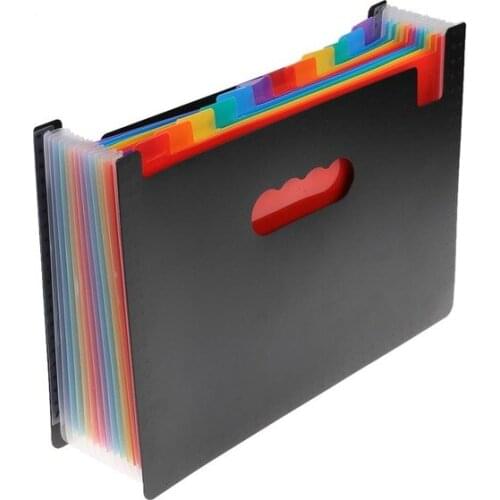 12/24 Pocket A4 Expanding Document Holder Organizer Portable Office Organ File Folder Classification Storage Bag School Supplies