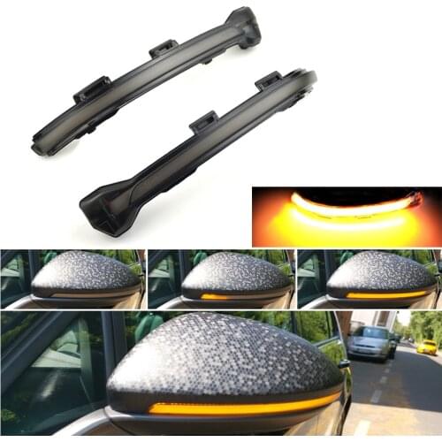 2 pieces Flashing Side Mirror Indicator Dynamic Blinker LED Turn Signal Light For VW Golf 7 MK7 7.5 GTI R Sportsvan Touran L II