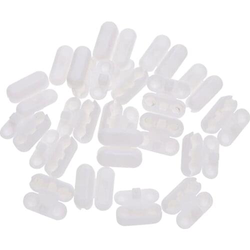 20 Pcs White Plastic Curtain Chain Connector Roller Blinds Pull Cord Connector P15F