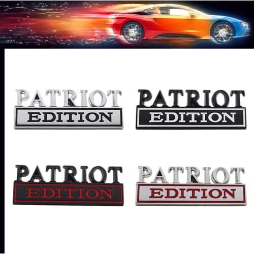 3D Premium PATRIOT EDITION for car Hood Fender trunk Rear Bonnet Emblem Badge Sticker Nameplate Decal