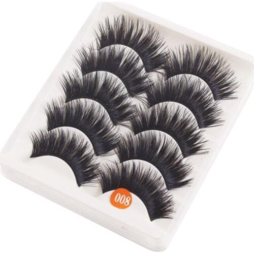 5 Pairs Soft Long Thick False Eyelashes 3D Stereo Natural Handmade Fashion Masquerade Eye Lashes Extension Make Up Beauty Tools