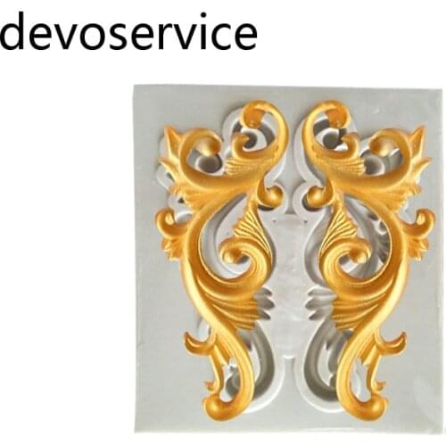 Baroque Totem Cake Border Silicone Modle For Fondant Baking Tools For Cakes Decoration Cupcake Gum Paste Candy Chocolate Mould