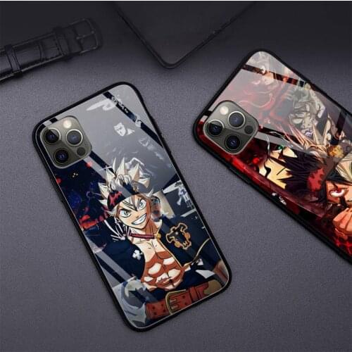 Anime Black Clover Phone Case Tempered Glass For iPhone 12 Pro Max Mini 11 Pro XR XS MAX 8 X 7 6S 6 Plus SE 2020 case