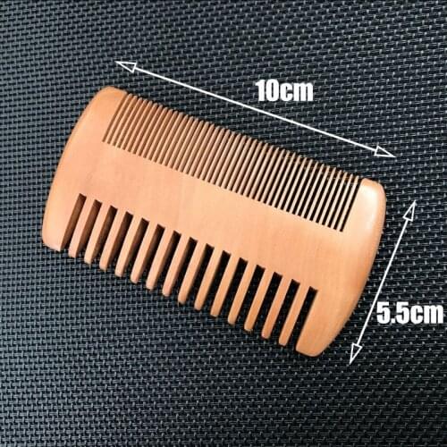 Wooden Beard Comb Anti Static Wood Pocket Comb with Fine Coarse Teeth For Beard Hair Mustaches Beard Hair Comb maquiagem