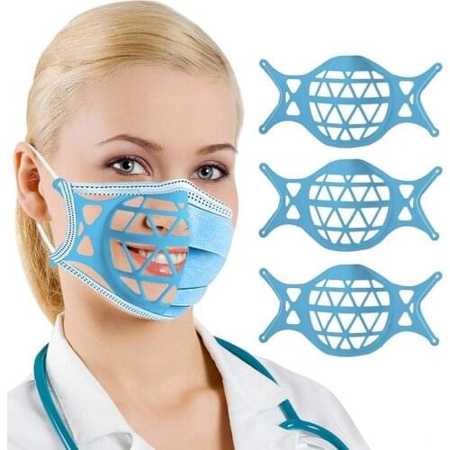 3D Mask Bracket Reusable Washable Silicone Mask Holder Support Breathing Mask Helps Breathing Inner Cushion Breathable Valve