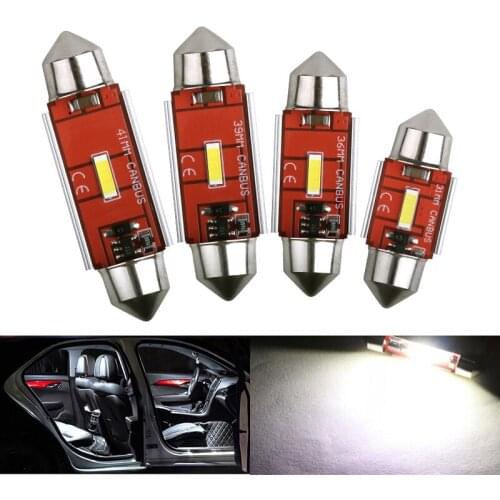 New Super Bright Festoon CSP LED Bulbs 31mm 36mm 39mm 41mm C5W C10W Car Dome Light Canbus For Auto Interior Reading Lamps Diode