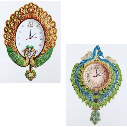 Wall Clock Handmade 5D Diamond Painting Set DIY Wall Colck Diamond Painting Clock Wall Hanging Decoration Home Decor Impart