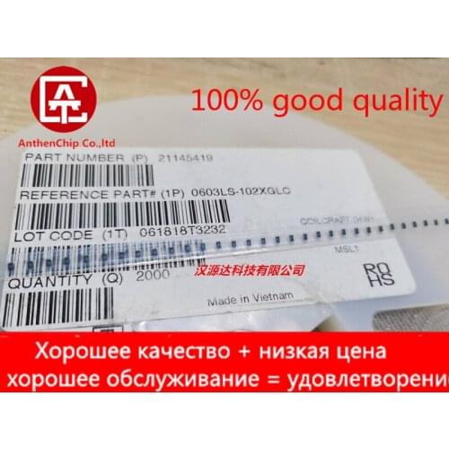 10pcs real orginal new 0603LS-102XGLC Coil art original patch high frequency high inductance winding inductor 0603-1UH 2% 0.4A