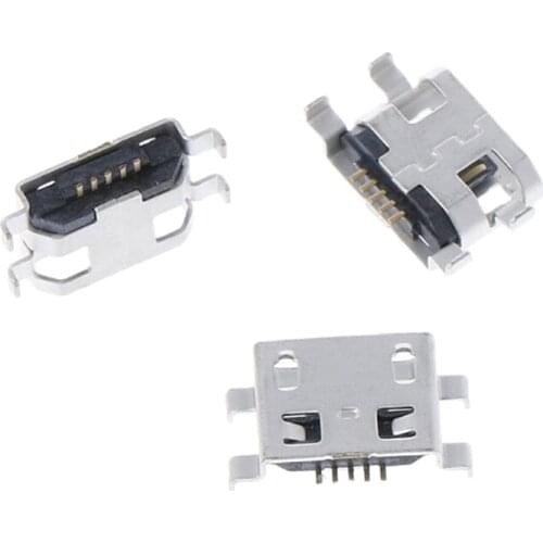 Micro USB 5pin B Type 0.8mm Female Connector For Mobile Phone Mini USB Jack Connector 5pin Charging Socket Four Feet Plug 10pcs