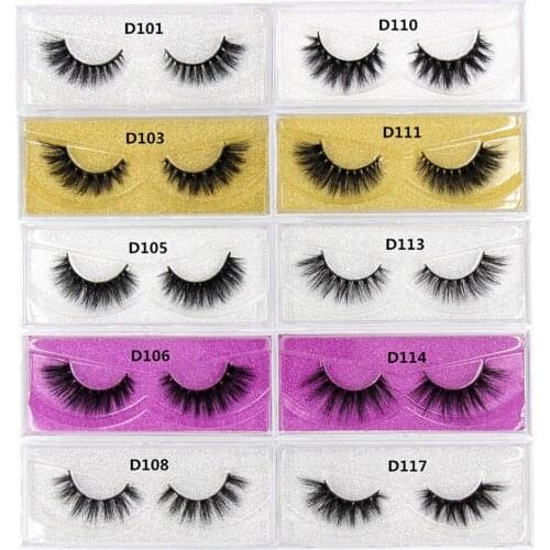 SOQOZ 3D Mink Lashes Handmade Mink Eyelashes High Volume Fake Eye Lashes Cruelty Free False Eyelashes Makeup D103