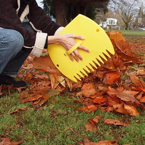 1 Pair Leaf Scoop Portable Multiple Use PP Garden Cleaning Leaf Scoop for Collecting Leaf Scoop
