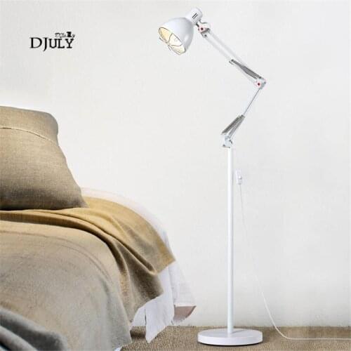 Modern led fishing Metal long arm floor lamp for living room study bedroom standing lamp Minimalism home deco floor light e27