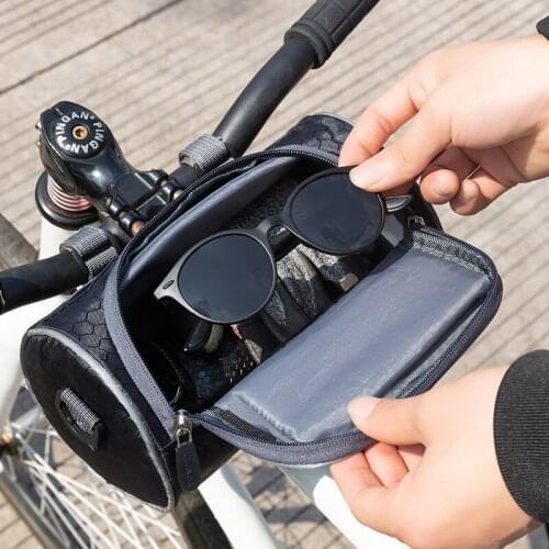 Cycling Bicycle Head Storage Bags Bike Tube Handlebar Cell Mobile Phone Bag Case Holder Cross Body Touch Screen Phone Mount Bag