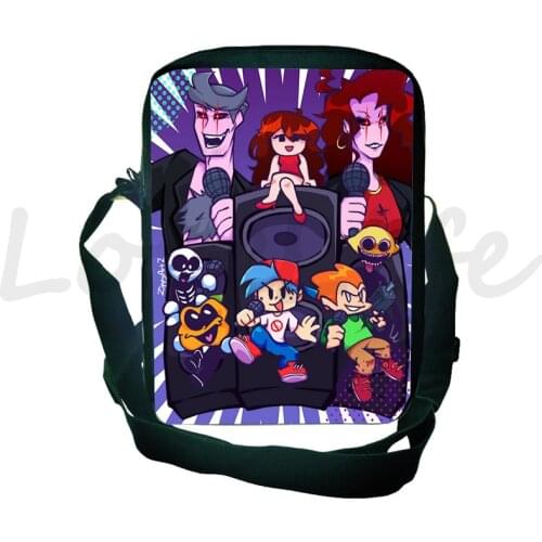 Friday Night Funkin Shoulder Bags Children Messenger Bags Kids Cartoon Crossbody Bags Boys Girls Teens School Bags