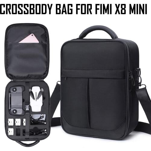 SUNNYLIFE Portable Waterproof Drone Battery Controller Accessories Shoulder Crossbody Bag Carrying Case for FIMI X8 Mini