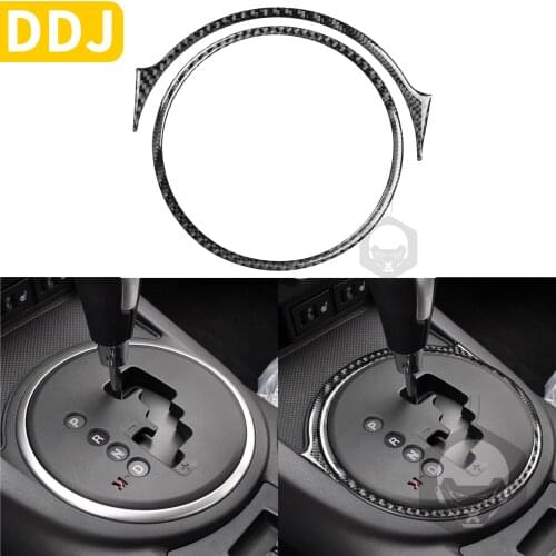 Carbon Fiber Shifter Surround Frame Ring Cover Sticker For Mazda MX-5 Miata 2009-2015 MX5 NC Roadster Interior Car Accessories