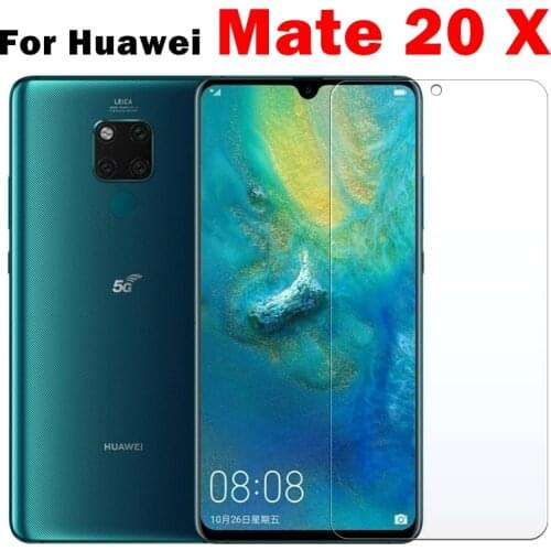 Protective glass on for huawei mate 20 x safety glass huavei mate 20x mate20 x x20 screenprotector transparent film mat 7.2 glas