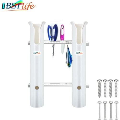 2 Tubes Link White plastic fishing rod fishing rod racks holders socket for boat marine fishing box kayak boat yacht