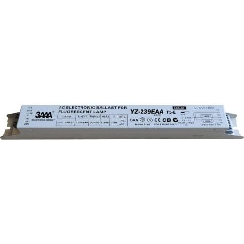 220-240V 3AAA YZ-239EAA AC Electronic Ballast Instant Start Fluorescent Lamp Electronic Ballast for T5-E 39WX2 Lamps CCC CE SAA