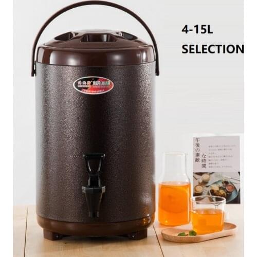 4-15L Insulated Barrel Commercial Milk tea Barrel Soy Milk Bucket Double Wall warm/cold Insulation Holder Milk Tea Shop
