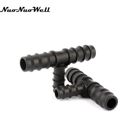 5pcs NuoNuoWell 20 to 16mm Barb Tee Hose Reducing Connector 3 Ways Splitte Micro Irrigation Garden Veg Plot Planter Drip System