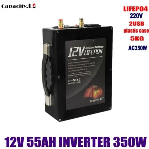 12v lifepo4 200ah battery pack 70ah lithium iron phosphate 100ah rechargeable battery with inverter 110V220V for RV solar engine