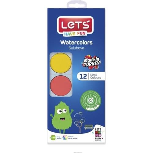 Lets Watercolors 12 Colours