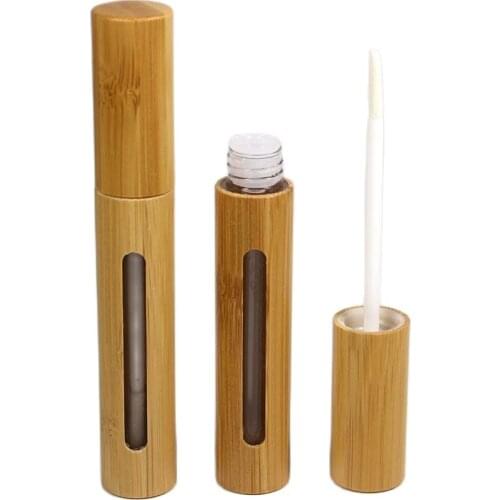 5ml Cash Sale Bamboo Wood Lipgloss Packaging Cosmetic Lip Gloss Lipstick Container