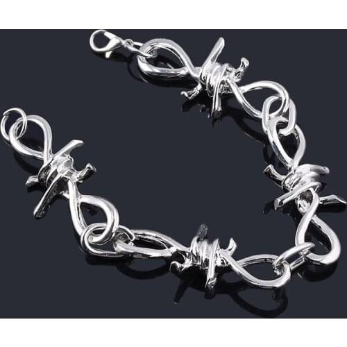 Harajuku Streetwear Flame Thorns Unisex Bracelet Punk Style Bangles Bracelets Rock Chain Women Men Jewelry Accessories