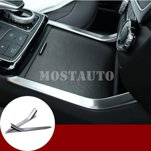 For Benz GLE W166 /Coupe C292 Interior Console Water Cup Holder Cover 2015-2018 2pcs Car Accessories Interior Car Decor Car Trim
