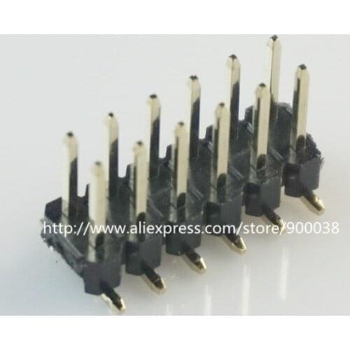 10pcs 2x5 P 10 pin 2.54 mm SMT Pin Header Male dual row surface mount PCB Tin Rohs Reach two rows No locator peg cut by hand