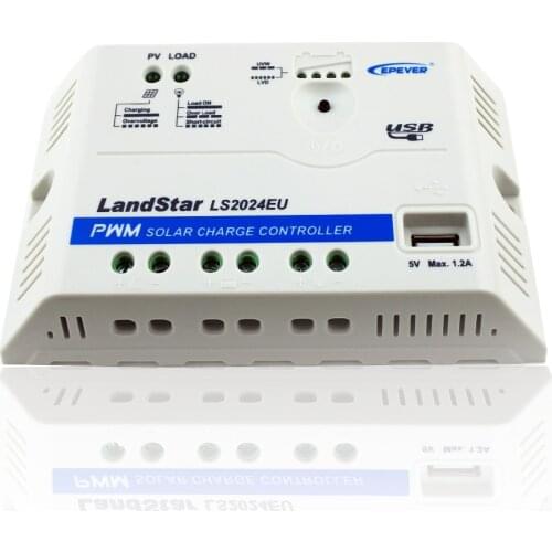 LS-EU series PWM solar regulator controller LS0512EU LS1012EU LS1024EU LS2024EU LS3024EU with USB terminal output bulit in