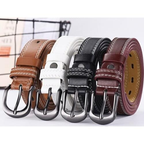 Hot Fashion Women Pu Belt Metal Buckle Waistband Designer Student Wild Jeans Dress Long Waistband Luxury Brand Cinturon Mujer