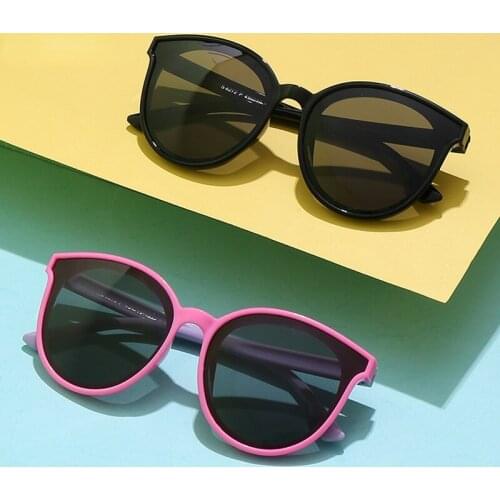 Trend Kids Fashion Round Frame Childrens Polarized Colorful Sunglasses Outdoor Anti-ultraviolet Sunglasses for Boys and Girls