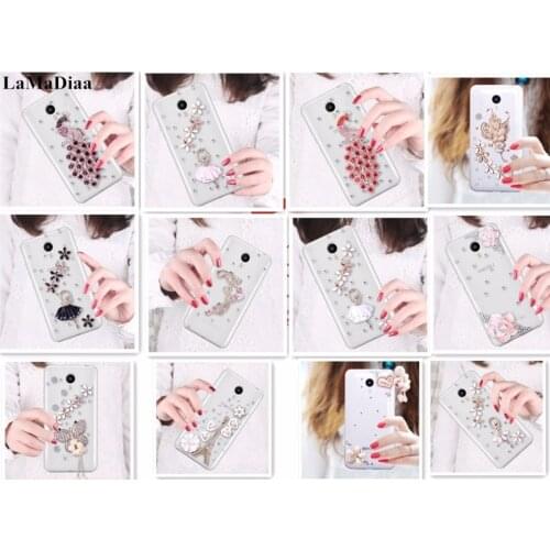LaMaDiaa Phone Case For Samsung S6 S7 edge S8 S9 S10 Plus Lite Note5 8 9 Bling Diamond Soft Transparent TPU Crystal Case Cover