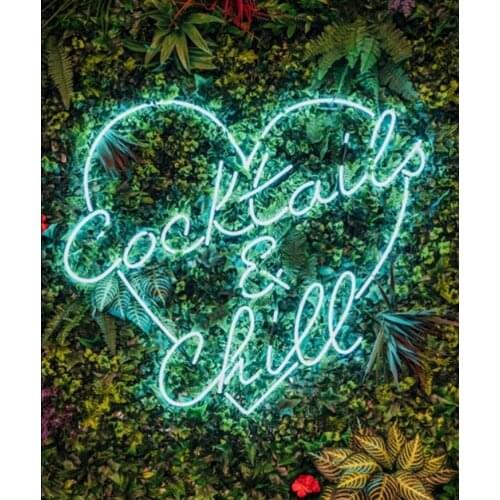 Neon Sign For Cocktails Chill Glass Tube Commercial happy Lamp resterant art light advertise custom DESIGN Impact Attract light