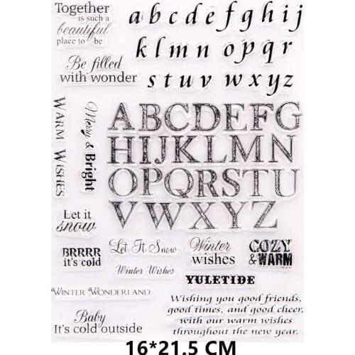 2021 New Letter Clear Stamps DIY Scrapbooking Craft Supplies Rubber Silicon Seals Card Album Hobby ink pad Stamping