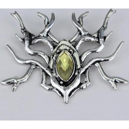 New Movie The Elves King Thranduil Spider Brooch Pin Badge Vintage Legolas Father Crystal Jewelry Gift Accessries