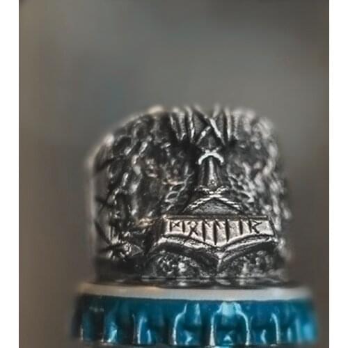 Odin Thors Hammer 316L Stainless Steel Ring Viking Mjollnir Runes Amulet Rings Norron Mens Jewelry