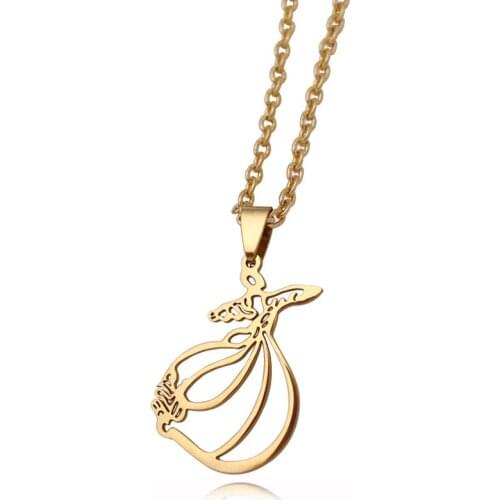 Muslim islam turkey Dervish dance stainless steel Pendant necklace