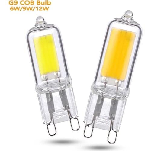 1-10pcs G4 G9 LED Light Bulb 3W 6W 220V Dimmable COB Glass LED Lamp Replace 40W 60W Halogen Bulb for Pendant Light Chandelier