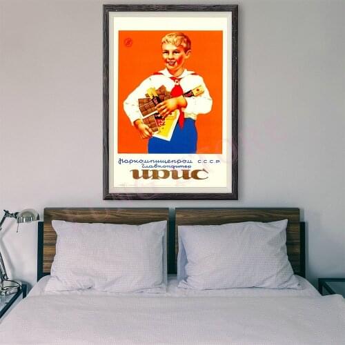 RE221 Retro Russian Style Painting Commercial Publicity 84 Custom Silk Poster Home Deco Wall Art Christmas Gift