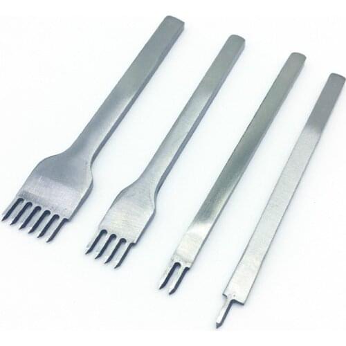 Belt hole puncher 3/4/5/6mm Spacing Punch Tool For Leather Hole Punches Tool Lacing Stitching Sewing DIY Leather Craft Tools