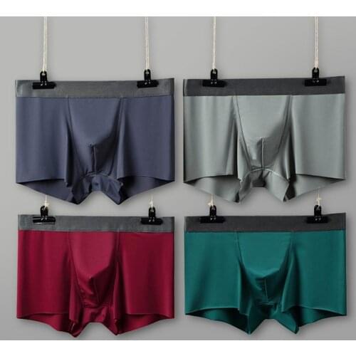 Plus Size Sexy Fashion Men Seamless Breathable Boxers Panties Shorts Underwear Mannen Ondergoed Shorts Pullover Shorts Men Short