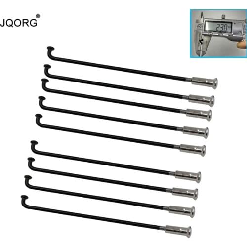 304 Stainless Steel Material Diameter 2.3 mm J-bend Electric Bike Spokes Black Color Round Body Equal Diameter E-bike Spokes