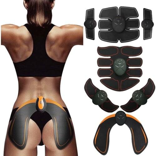 Muscle Stimulator EMS Wireless ABS Abdominal Muscle Trainer Toner Body Fitness Hip Trainer Shaping Patch Sliming Trainer Unisex