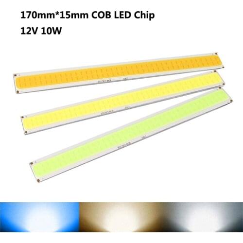 High Quality LED COB Light Strip 12V-15V 20W 170mm*15mm DIY LED COB White/Warm White/Blue/Red Lamp Light Source 2pcs/lot