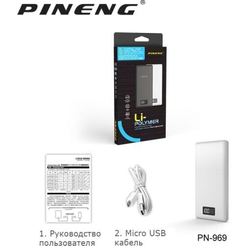 Power bank PN969 PINENG PN-969 Power bank /20000mAh Dual USB External Mobile Battery Charger Li-Polymer