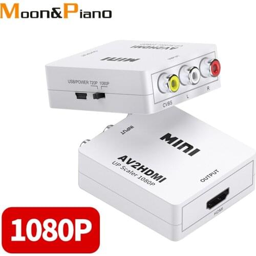 High Quality HDMI-compatible Adapter HD Video Composite Converter Box 1080P DVD TV Projector Monitor Data Transmission Converter